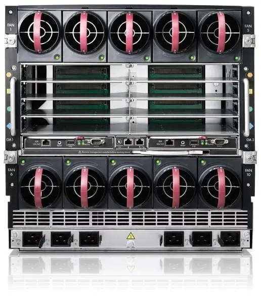 Gabinetes HP BladeSystem c7000 RoHS 3 BLc7000 Blade Enclosure RoHS traseiro DC Parts