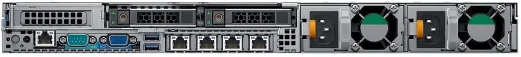 Director de tecnología de Dell PowerEdge R640 5 Vista traseira do R640 2 x 25 polegadas slot PCIe DC Parts